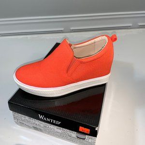 WANTED SHOES - Aravalli  Wedge Sneaker- Orange